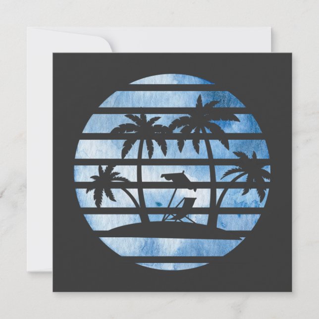 PALM TREES INVITATION (Front)