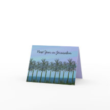 Palm Trees Jewish New Year Card,  ...