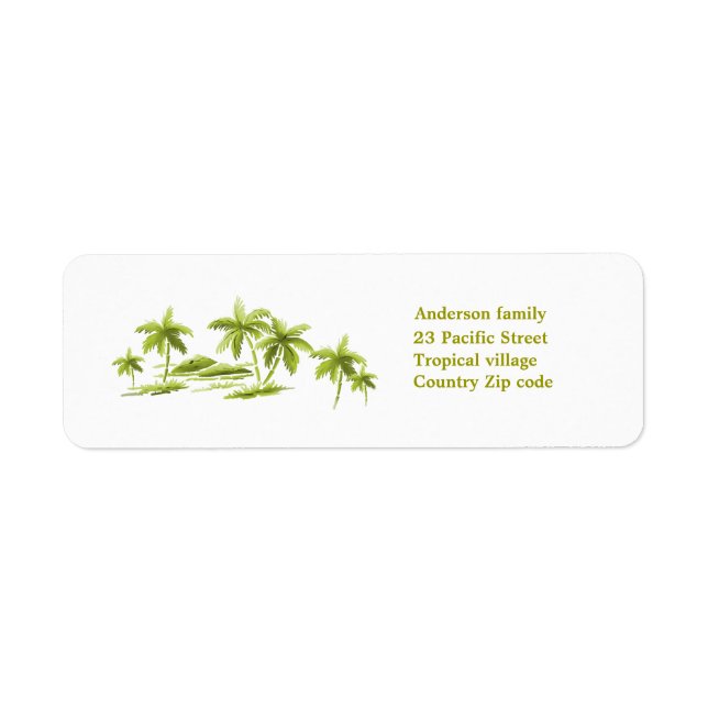 Palm trees Label (Front)