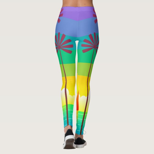 Palm Trees Leggings (Back)