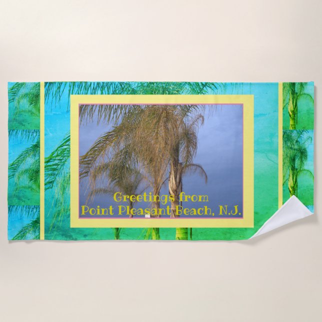 Palm Trees N.J. Beach Towel (Front)