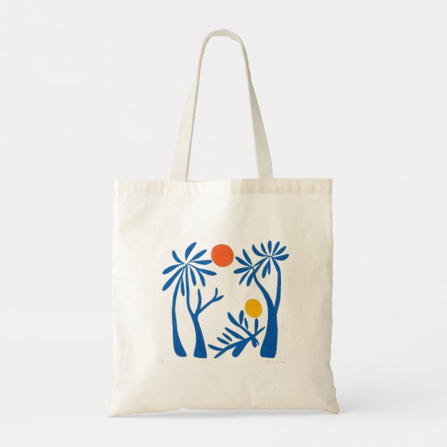 Palm trees natural scene Tote Bag (Back)