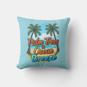 Palm Trees & Ocean Breeze – Throw Pillow