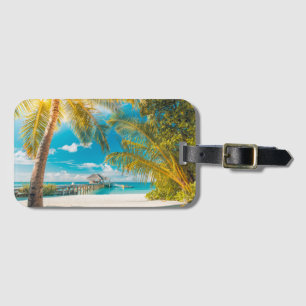 Palm Trees on A Beautiful Sunset Luggage Tag