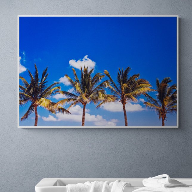 Palm Trees on Caribbean Beach, Riviera Maya Tulum Canvas Print (Creator Uploaded)