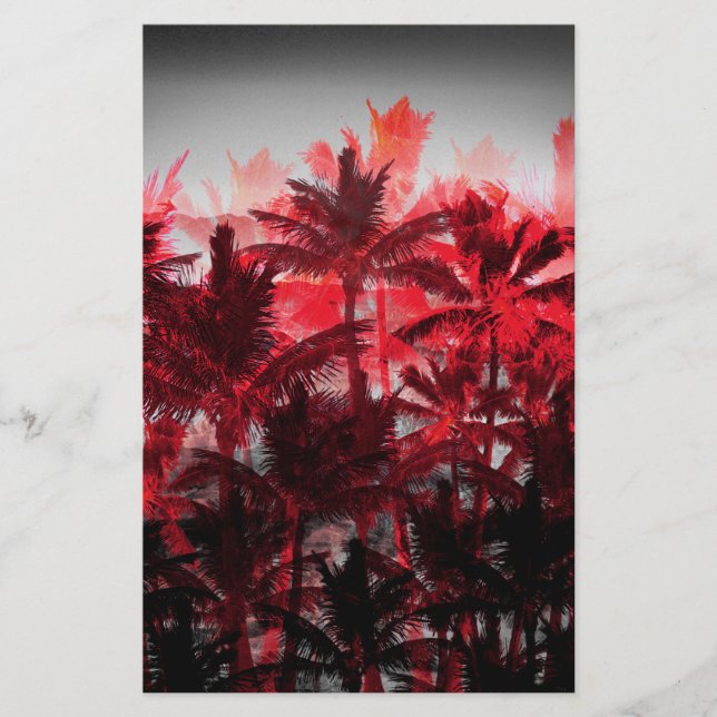Palm Trees on Fire Stationery (Front)