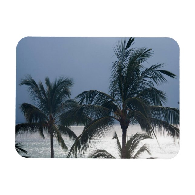 Palm Trees On The Beach Magnet (Horizontal)