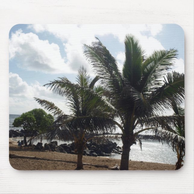 Palm Trees on the Beach Mousepad (Front)
