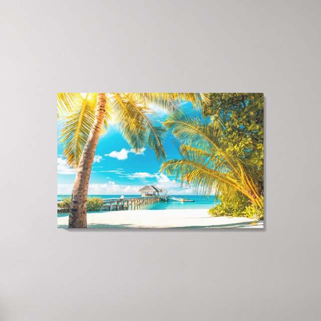 Palm Trees on the Sunset Canvas Print (Front)