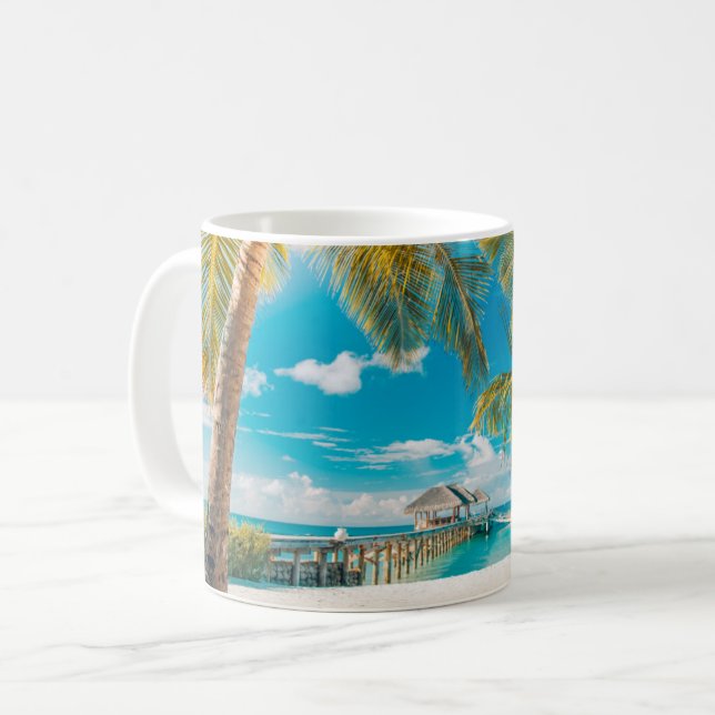Palm Trees on the Sunset Coffee Mug (Front Left)