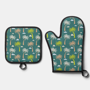 Palm Trees Oven Mitt & Pot Holder Set