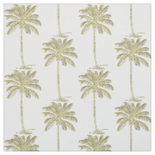 Palm Trees Pattern Vintage Style Fabric