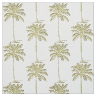 Palm Trees Pattern Vintage Style Fabric