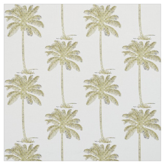 Palm Trees Pattern Vintage Style Fabric (Swatch)