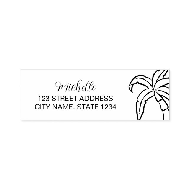 Palm Trees  Personalized   Self-inking Stamp (Design)