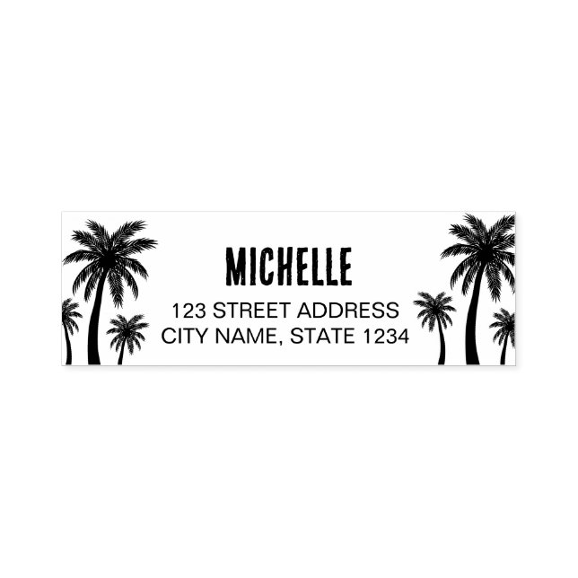 Palm Trees  Personalized   Self-inking Stamp (Design)