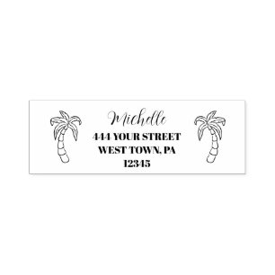 Palm Trees  Personalized  Self- Self-inking Stamp