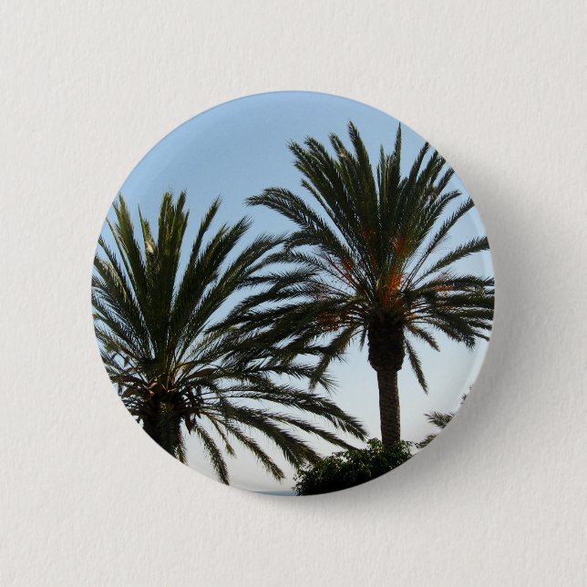 Palm trees photo Round Badge 2 Inch Round Button (Front)