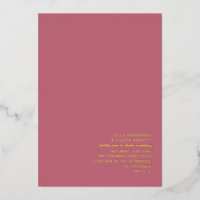 Palm Trees Pink Wedding Foil Invitation