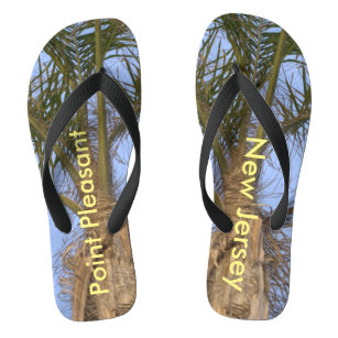 Palm Trees Point Pleasant New Jersey Flip Flops