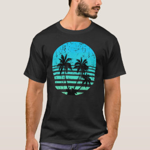 Palm Trees Retro Tropical Vintage Summer Vibes Sun T-Shirt