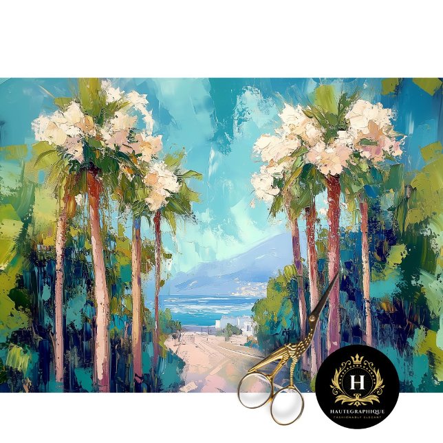 Palm Trees Santa Monica California Decoupage  Tissue Paper (Creator Uploaded)
