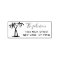 Palm Trees Script Family Name Return Address