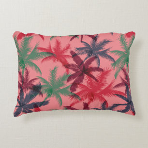 Palm trees seamless pattern accent pillow