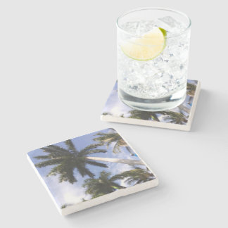 Palm trees stone coaster