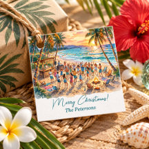 Palm Trees String Lights Christmas Party