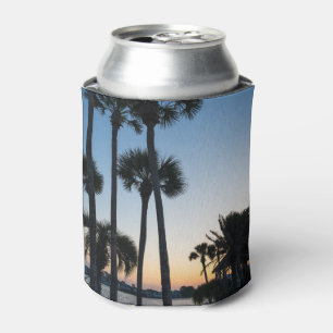 Palm Trees Sunrise Destin Florida Can Cooler