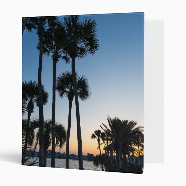 Palm Trees Sunrise Destin Floride 3 Classeur (Devant/intérieur)