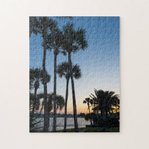 Palm Trees Sunrise Destin Floride Puzzle