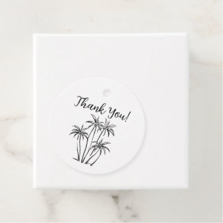 Palm Trees Thank You Favour Tag, Beach Bachelorett Tags