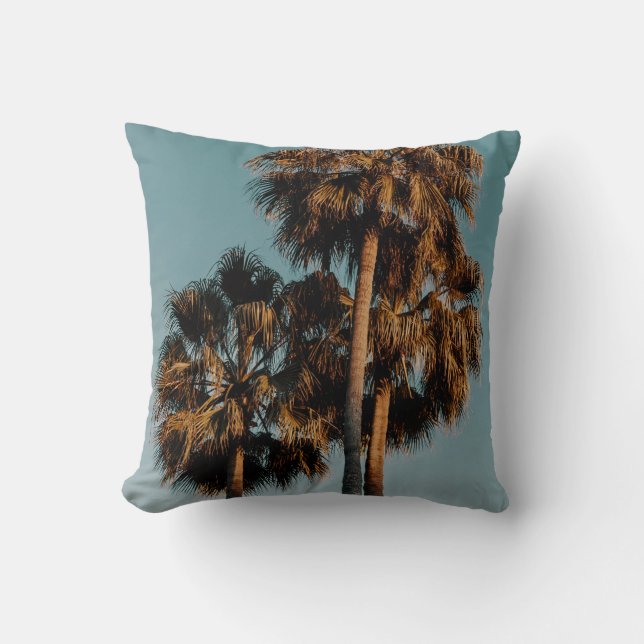 Palm trees throw pillow (Front)
