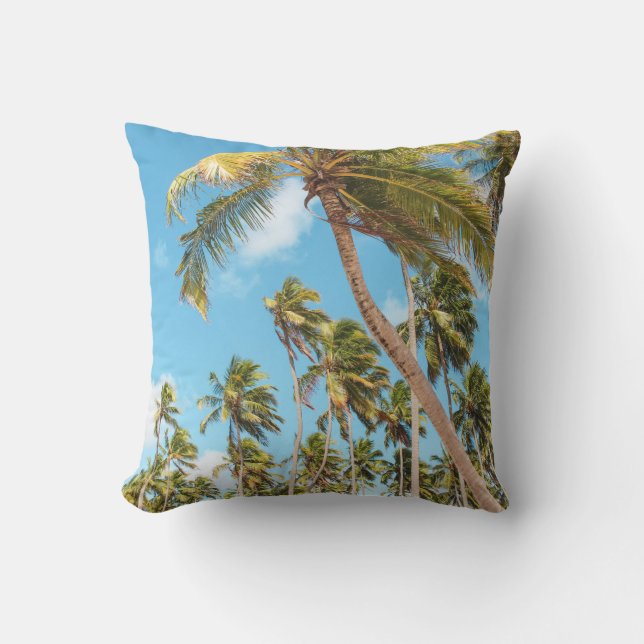 Palm trees throw pillow (Front)