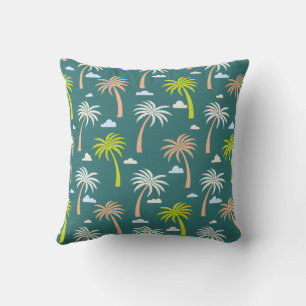 Palm Trees Throw Pillow