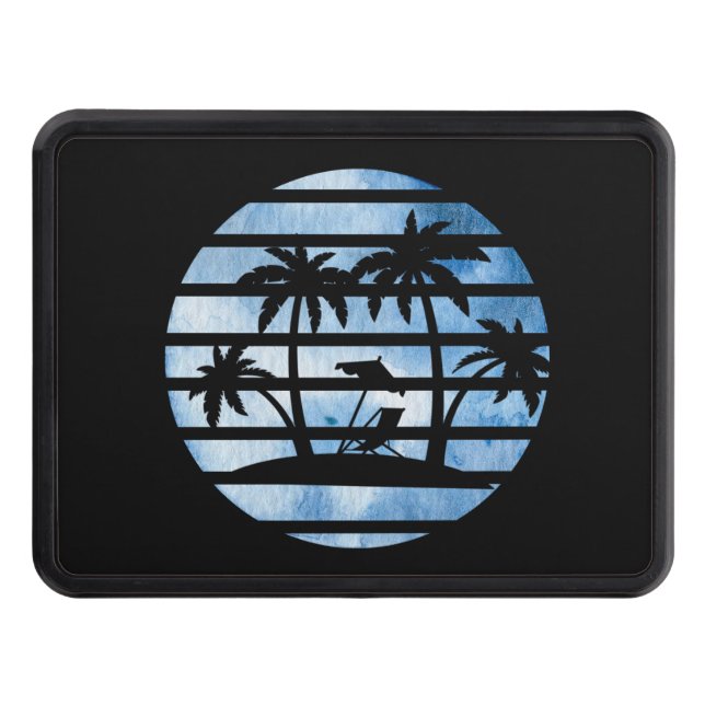 PALM TREES TRAILER HITCH COVER (Front)
