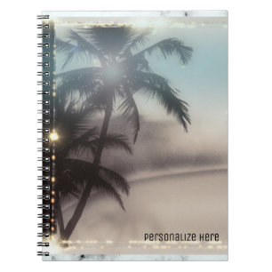 Palm Trees Tropical Beach Personalized Notebook