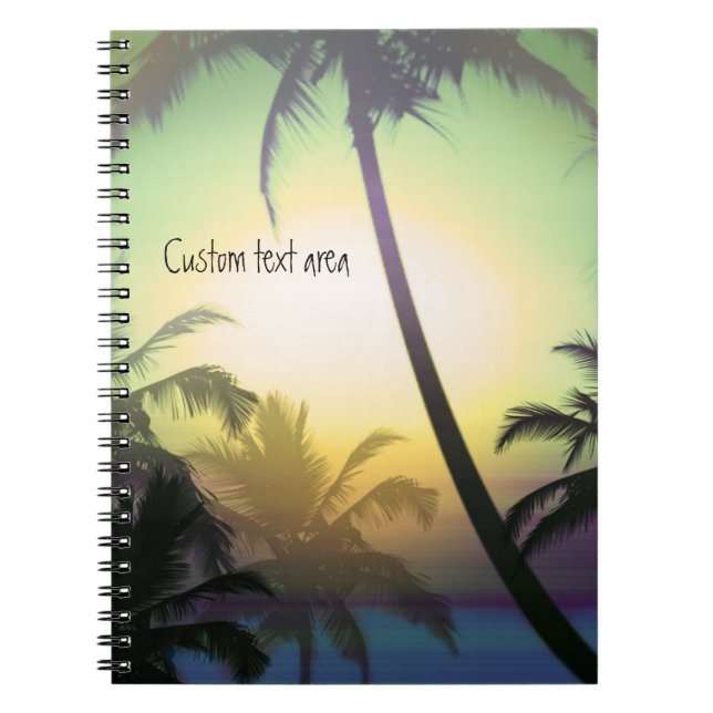 Palm Trees Tropical Heat Beach notebook journal (Front)