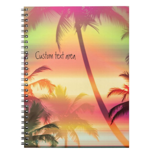 Palm Trees Tropical Heat Pink carnet journal (Devant)