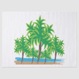 Palm Trees Tropical Island Beach Tissue Paper