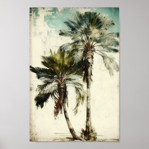 Palm Trees, Tropical Wall Art Poster 