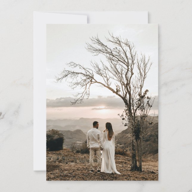 Palm Trees Tropical Wedding Photo Base For Vellum Invitation (Front)