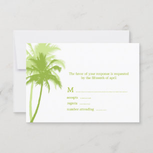 Palm Trees Tropical Wedding Response Cards
