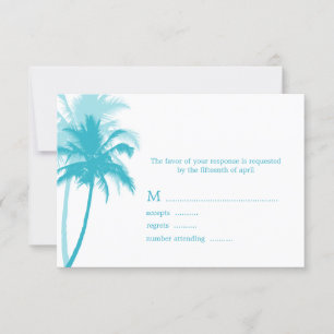Palm Trees Tropical Wedding Response Cards