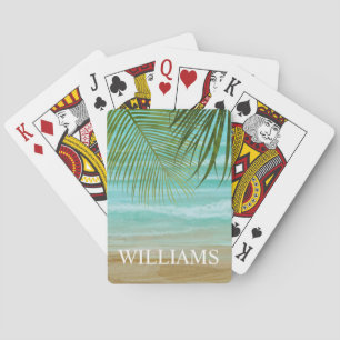 Palm Trees Turquoise Beach Playing Cards