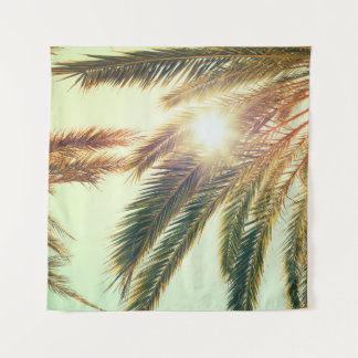 Palm Trees, Vintage Toned Sky. Tapestry