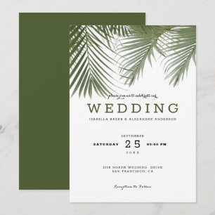 Palm Trees Wedding Invitation