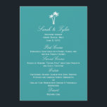Palm Trees Wedding Menu Card<br><div class="desc">A contemporary design with a touch of tropical flavour, this Palm Trees collection makes an elegant complement to your seaside celebration. Matching components available at berryberrysweet.com</div>